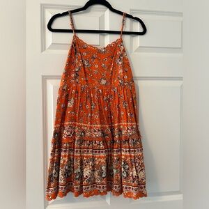 Orange and floral sundress